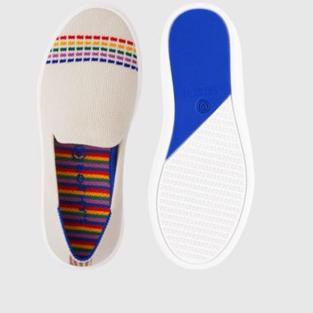 Rothy’s white Rainbow Slip on